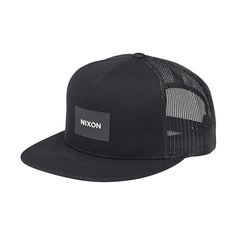 the nixon trucker hat in black