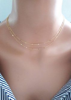 Starlit gold chain choker necklace layered gold chain | Etsy Dainty Multi-strand Gold Plated Layered Necklace, Dainty Gold-plated Multi-strand Layered Necklace, Dainty Gold Plated Multi-strand Layered Necklace, Gold Double Strand Clavicle Chain Choker, Minimalist Gold Plated Layered Choker Necklace, Dainty Gold Layered Clavicle Chain Necklace, Dainty Layered Gold Chain Necklace, Dainty Gold Layered Clavicle Necklace, Minimalist Gold Choker Layered Necklace