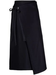 Jil Sander Womenswear, Asymetric Skirt, Wrap Skirt Black, Wool Wrap Skirt, High Waisted Skirt Outfit, Long Wool Skirt, Black Wool Skirt, Long Wrap Skirt, Wool Fashion