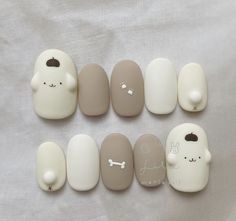 Funny Nails Ideas, Sweetheart Nails, Unusual Nail Designs, Detail Aesthetic, Cottagecore Nails, Beige Nail, Fantastic Nails, Nail School, Acrylic Ideas