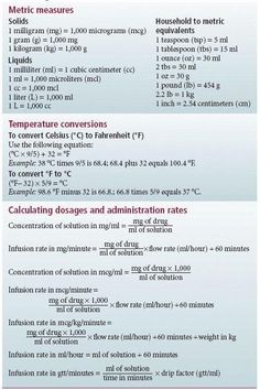 the table shows how many different numbers are used to describe what type of measurement is needed