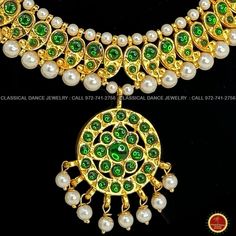 Design by Classical Dance Jewelry® ❥ GREEN Color And Designer Traditional Kemp Temple Indian Jewelry Mango Design with white stone short haram or necklace For Everyone ❥ Age : 4 and above ❥ Model No : Green Mango with white stone ❥ You Can wear this set especially for Bharatnatyam And Kuchipudi Dance Performances and in Parties, Engagement, Weddings, Birthdays. ❥ Handmade Indian Item so there is slight variations. ❥❥❥ Set includes ☛ Short Necklace with earrings option ❇️ Imitation Jewelry by nature is little soft compared to real jewelry so little shape variations and dents could happen during shipping even after taking complete care in packing ❇️ Imitation Jewelry items by nature will show slight discolorations around soldering or embossed designs areas and black spots. ❇️ Imitation Jewel Green Kundan Necklace For Navratri Festive, Green Kundan Necklace For Ceremonial Occasion, Green Round Kundan Necklace In Temple Jewelry Style, Green Tilla Jewelry For Navratri, Green Ceremonial Kundan Necklace, Green Jewelry With Tilla For Navratri, Green Stone Work Tikka For Festivals, Green Jewelry For Navratri, Green Round Jewelry For Navratri