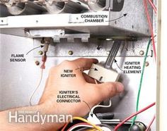 a person is working on an electrical panel with wires attached to it and wiring below