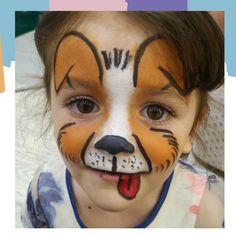 Dog Face Paint, Cheetah Face Paint, Face Painting Ideas For Kids, Dinosaur Face Painting, Dragon Face Painting, Skeleton Face Paint, Princess Face Painting