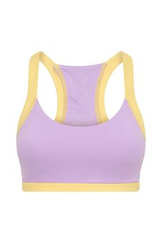 Race you to the top. Our BECCA Two Tone Cropped Sports Bra is designed with a cropped length, fully-lined, bodycon fit, wide straps and the option to remove the bust cups, making it a perfect choice for high impact sports or simply supportive for lounging. We’ve also incorporated our silicone MESHKI logo detailing throughout and our ultra soft FLEXI Butter fabrication for a supportive fit. Everyone at HQ is pairing this with our Alexandra Oversized Button Up Shirt and Taleah Two Tone Shorts to c Yellow Crop Top With Built-in Bra, Yellow Sleeveless Crop Top With Built-in Bra, Yellow Stretch Sports Bra, Sporty Crop Top With Adjustable Straps For Sports, Sporty Crop Top With Tank Straps, Yellow Stretch Sports Bra Athleisure, Sporty Crop Top With Adjustable Straps And Medium Support, Yellow Stretch Sleeveless Sports Bra, Yellow Fitted Tank Top For Sports