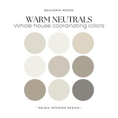 the color scheme for warm neutrals is shown in white, gray and beige colors