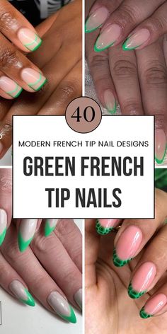 Explore 40 fresh green french tip nails with bold lime and soft mint accents. Perfect for those into colorful nails or edgy designs, these ideas work across different nail lengths and shapes. Save these to your Emerald Nails board and visit the article for more style tips!