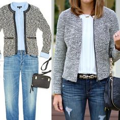 Today's Everyday Fashion: Jeans Shopping Neutral Blazer, Jeans Shopping, Shopping On A Budget, Good Jeans, Casual Weekend Outfit, Fashion Pics, Fashion Jeans, Least Favorite