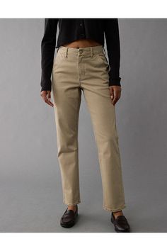 Mid-weight woven stretch fabric/Zip fly/5-pocket styling Fall Khaki Straight Cargo Pants, Brown High Rise Casual Cargo Pants, Brown Straight Cargo Pants, Casual High Rise Brown Cargo Pants, High Rise Brown Cotton Cargo Jeans, Athletic Fit Jeans, Tan Pants, Curvy Jeans, Loose Jeans