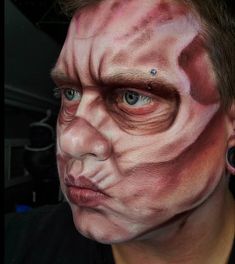 Airbrush Haunt Makeup, Special Fx Makeup Ideas, Haunt Makeup, Haunted House Makeup, Clown Core, Makeup Things, Makeup Scary, Creepy Monster, Effects Makeup