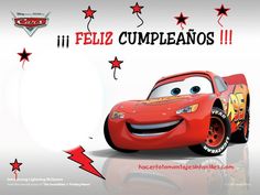 the character from cars is featured in this promotional image