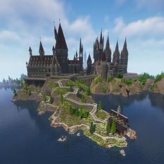 Harry Potter Castle Minecraft, Hogwarts Minecraft Blueprint, Minecraft Hogwarts Blueprints, Hogwarts Blueprints, Minecraft Building Ideas Blueprints, Harry Potter Minecraft Builds, Minecraft Hogwarts, Hogwarts Minecraft