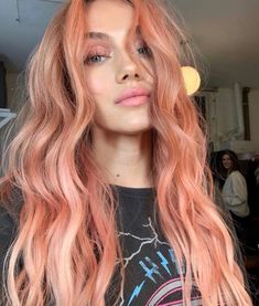 Peach Hair Colors, Coral Hair, Haircuts For Long Hair