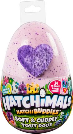 hatchimals bath buddies soft & cuddly tout douxe with purple heart