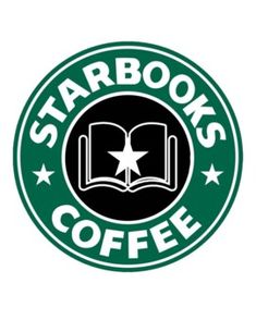 the starbucks logo is shown in black and white, with stars on it's side