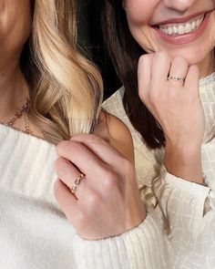 Beauties @lastseenwearing in our chain link rings 🤍✨ ​ ​#Diamonds #Jewelry #Accessories #NicoleHDJewelry #NHDJewelry #NicoleHD #DiamondJewelry #JewelryEssentials #FineJewelry #GoldRings Linking Rings