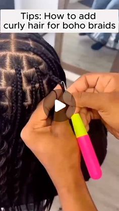 Carolineltd-YGwigs on Instagram: "How to add the curly hair into braids✨✨ GA and MD wholesale and Retail hair factory outlets. Bundles, braids bulk, closure, wigs in large stock. Can do overnight shipping and pick up. #rawhair #hairstyle #hair #wig #hairextensions #hairbundles #hairweft #hairbulk #bohoboxbraids #knotlessbraids #besthair #wigmaker #salon #atlantawholesalehair #factoryhairoutlets #curly #wavyhair #straighthair #hairtrending #laceclosure #braidsforblackgirl #crochetlocstyles #crochetbraids #summerbraids" How To Add Curly Hair In Braids, How To Add Human Hair To Braids, How To Add Curls To Box Braids, Adding Boho Hair To Braids, Adding Curls To Braids, How To Crochet Curly Hair Into Braids, How To Add Curly Hair To Box Braids, Large Micro Braids, How To Curl Braids At The End