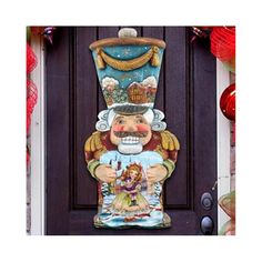 Add the Rustic accent to your home Christmas decor with this Artistically Handcrafted NUTCRACKER art on Wooden Board It makes a great Christmas gift Handcrafted in USA from Distressed Reclaimed Wood Specifications . Weight 3 lbs Nutcracker Art, Nutcrackers Display, Holiday Swag, Wooden Monogram, Winter Door, Board Wall, Christmas Door Hanger, Christmas Swags, Outdoor Holiday Decor