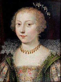 an old painting of a woman wearing a tiara