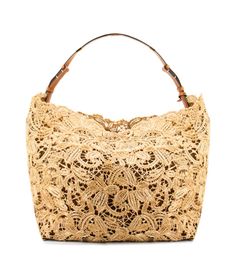 Ermanno Scervino Bag | italist Elegant Brown Leather Crochet Bag, Elegant Spring Shopping Bags, Luxury Rectangular Hobo Bag With Braided Handles, Elegant Hobo Tote Bag, Luxury Brown Crochet Bag For Shopping, Luxury Spring Satchel Shoulder Bag, Luxury Rectangular Satchel For Spring, Luxury Spring Shoulder Satchel, Elegant Spring Hobo Bag For Shopping