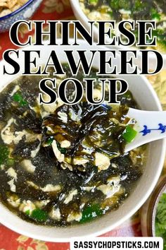 Enjoy this delicate flavor of Chinese seaweed soup, a light and nutritious dish made with tender seaweed and a flavorful broth.