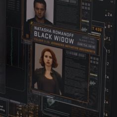 a computer screen with information about black widow characters on it and the caption that reads, nathan romaniff black widow