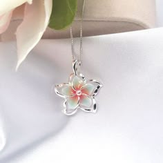 Check out this item in my Etsy shop https://www.etsy.com/listing/1469235989/plumeria-necklace-hawaiian-jewelry Abalone Jewelry, Wave Jewelry, Hawaiian Jewelry, Ocean Jewelry, Necklace Flower, Jewelry Flower, Jewelry Lookbook, Fancy Jewelry, 925 Sterling Silver Chain