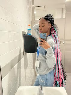 Braids, peekaboo braids, color, #braids #peekaboo #knotlessboxbraids #blackhairstyles #black  #pink  #blue #braidedhairstylesforblackwomen #color #ootd #fashion Reverse Peekaboo Braids, Teal Knotless Braids, Pink And Blue Braids, Knotless Braids Color Combo, Brown And Blue Braids, Different Color Braids, Color Combo Braids, Kid Braid Styles