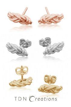 The Climbing Knot Ring earrings. Handcrafted so its unique on its own. Perfect studs for every woman who wants to kee it simple. Climbing Knots, Bridesmaids Accessories, Wedding Wine Gift, Traditional Rings, Pinterest Friends, Luxurious Jewelry, Latest Jewellery Trends, Luxurious Fashion, Knot Stud Earrings