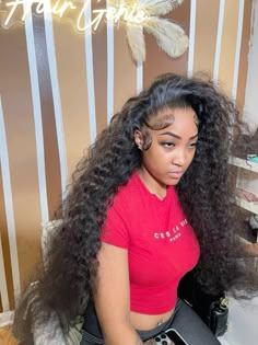 Flip Over Deep Wave Wig, Middle Part Water Wave Wig, No Part Deep Wave Wig, Deepwave Frontal Wig Hairstyle Ideas, Styles For Deep Wave Wig, Deep Wave Wig Hairstyles, Birthday Hairstyle, Wig Tips, Middle Part Wig