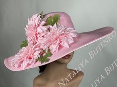 "Vogue hats are perfect for horse racing events, church, the Kentucky derby, weddings, garden tea parties and charity events. 100% Brand new, hand made and high quality. One size hat.(20.5\" - 22\") Adjustable inner band I have designed & created each piece in my shop All pieces are securely wrapped & boxed to prevent damage/breakage Thank you very much for shopping at my shop Have a great day" Kentucky Derby Hats Diy Ideas, Kentucky Derby Party Hats, Derby Hats Diy Ideas, Kentucky Derby Hats Diy, Derby Hats Diy, Pink Church, Tea Hats, Hot Pink Weddings, Wedding Cocktail Party