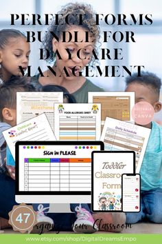 Stay on top of every detail with our Ultimate Toddler Forms Bundle. Editable and printable, this 47-page set covers all aspects of daycare and toddler classroom management 🌞 Toddler Classroom Management, Toddler Teacher, Toddler Milestones, Set Cover