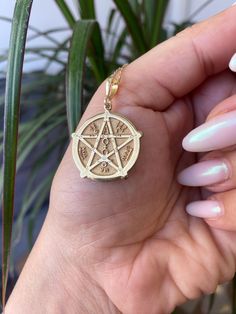 Discover the mystical beauty of the Tetragrammaton Pendant Necklace ✨. This sacred symbol represents the divine name of God in Hebrew, symbolizing creation, universal wisdom, and spiritual protection. Available in luxurious 14K gold or 925 sterling silver, this piece is a perfect blend of elegance and profound meaning. Material: Choose from 14K Solid Gold or 925 Sterling Silver 🌟 Design: Features the sacred Tetragrammaton, a powerful symbol of divine protection and mysticism Pendant Size: 22mm, Spiritual Protection Symbols, Mystical Symbols, Esoteric Symbols, Pentagram Design, Symbole Protection, Pentagram Pendant, Mystical Jewelry, Protection Amulet, Spiritual Protection