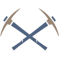 two crossed axes are on top of each other