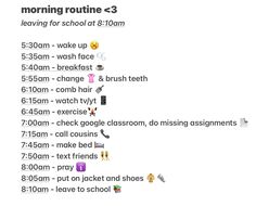 wake up 5:30am leave 8:10am 5:30am Morning Routine, School Morning Routine Leave At 8:30, 5 30 Am Morning Routine, School Morning Routine Leave At 8, School Morning Routine 5 Am, Middle School Morning Routine, 5am Morning, Daily Routine For Women