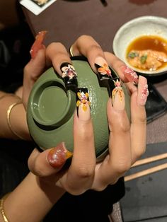 Barca Nails, Tropical Flower Nails, Birthday Nails, Coffin Nails Designs