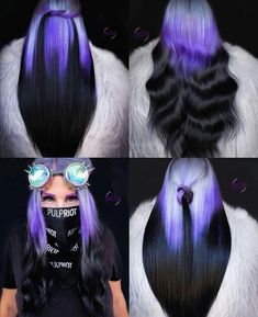 Halloween Hair Dye, Scene Hair Colors, Fox Hair Dye, Hair Dye Videos, Hair Colour Design, Peekaboo Hair, Creative Hair Color, Hair Tint, Haute Hair