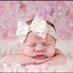 Cream Colored Headband With Embroidery And Decorative Stones. Good For Picture Taking. Brand New. Never Been Worn. Lace Hair Accessories, Baptism Headband, Christening Shoes, Trending Hair, Pearl Lace, Flower Girl Headbands, Headband Bow, Baby Turban