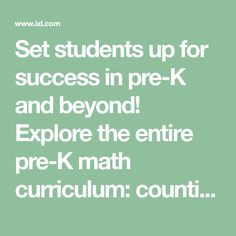 the words set students up for success in pre - k and beyond explore the entire pre - k math