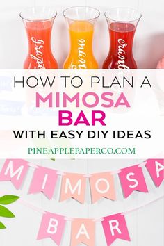 how to plan a mimosa bar with easy diy ideas