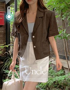 KOODING carries the latest TWEE jackets. KOODING is the global leading shopping website in providing authentic Korean fashion, beauty and lifestyle items, including clothing, cosmetics, shoes, accessories, and bags in affordable, fast, easy, and safe way. Short Sleeve Jacket, Linen Short, Shopping Website, Women's Jackets, Beauty And Lifestyle, Sleeve Jacket, Shopping Websites, Outerwear Jackets, Korean Fashion