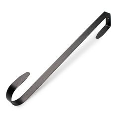 a black metal handle on a white background