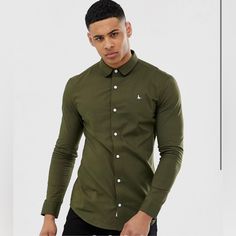 Muscle Skinny Fit Green Slim Fit Shirt For Work, Green Slim Fit Workwear Shirt, Green Collared Shirt For Business Casual, Green Slim Fit Tops For Work, Men's Workwear, Slim Suit Pants, Slim Fit Suit Pants, Pink Striped Shirt, Stylish Shirts Men