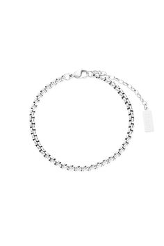 Jaxon, the bracelet you didn't know you needed. Its sleek, simple design making it the perfect everyday bracelet. Featuring an extension chain for adjustability and our signature 33mm logo tag. Made from stainless steel, it’s waterproof and tarnish-free, ensuring it remains beautiful wear after wear. Timeless Silver Chain Bracelet, Tarnish Resistant, Adjustable Metal Chain Bracelet, Tarnish Resistant, Vintage Oxidized Sterling Silver Round Bracelet, Adjustable Sterling Silver Chain Bracelet, Tarnish Resistant, Luxury Sterling Silver Chain Bracelet, Tarnish Resistant, Everyday Bracelet, Trending Accessories, Ring Necklace, Simple Designs