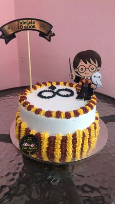 a harry potter birthday cake on a table