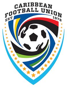 the logo for the caribbean football union, featuring a soccer ball with stars on it