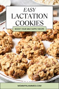 Delicious lactation cookies that not only satisfy your sweet tooth but also boost your milk supply. Protein Breakfast Cookies, Low Milk Supply, Breastfeeding Mom