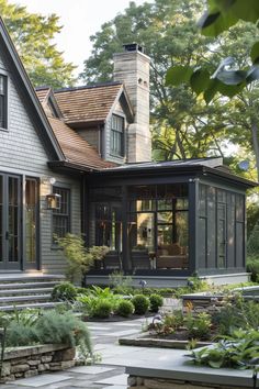 Farmhouse Exterior Paint, Farmhouse Exterior Ideas, Sunroom Ideas, Sunroom Designs, Charming Farmhouse, Wooden Porch