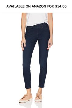 Amazon Essentials Women's Skinny Stretch Knit Jegging ◆ AVAILABLE ON AMAZON FOR: $14.00 ◆ An Amazon brand - These versatile pants hold their shape and drape well for the all-day comfort of leggings with the look of casual pants Versatile Pants, Amazon Essentials