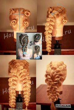 Mannequin Updo Cosmetology, Elaborate Hairstyles, Plaits Hairstyles, Fantasy Hair, Hair Tutorials For Medium Hair, Trendy Hair